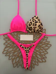 Women's Two-Piece Geometric Pattern Bikini Set, Tropical Flower Print Casual Beachwear, Elegant & Sexy Bohemian Sash Design