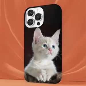 White Cat Phone Case for iPhone X/11/12/13/14/15/16 – Cute, Durable, and Scratch-Resistant Protective Cover for All Models
