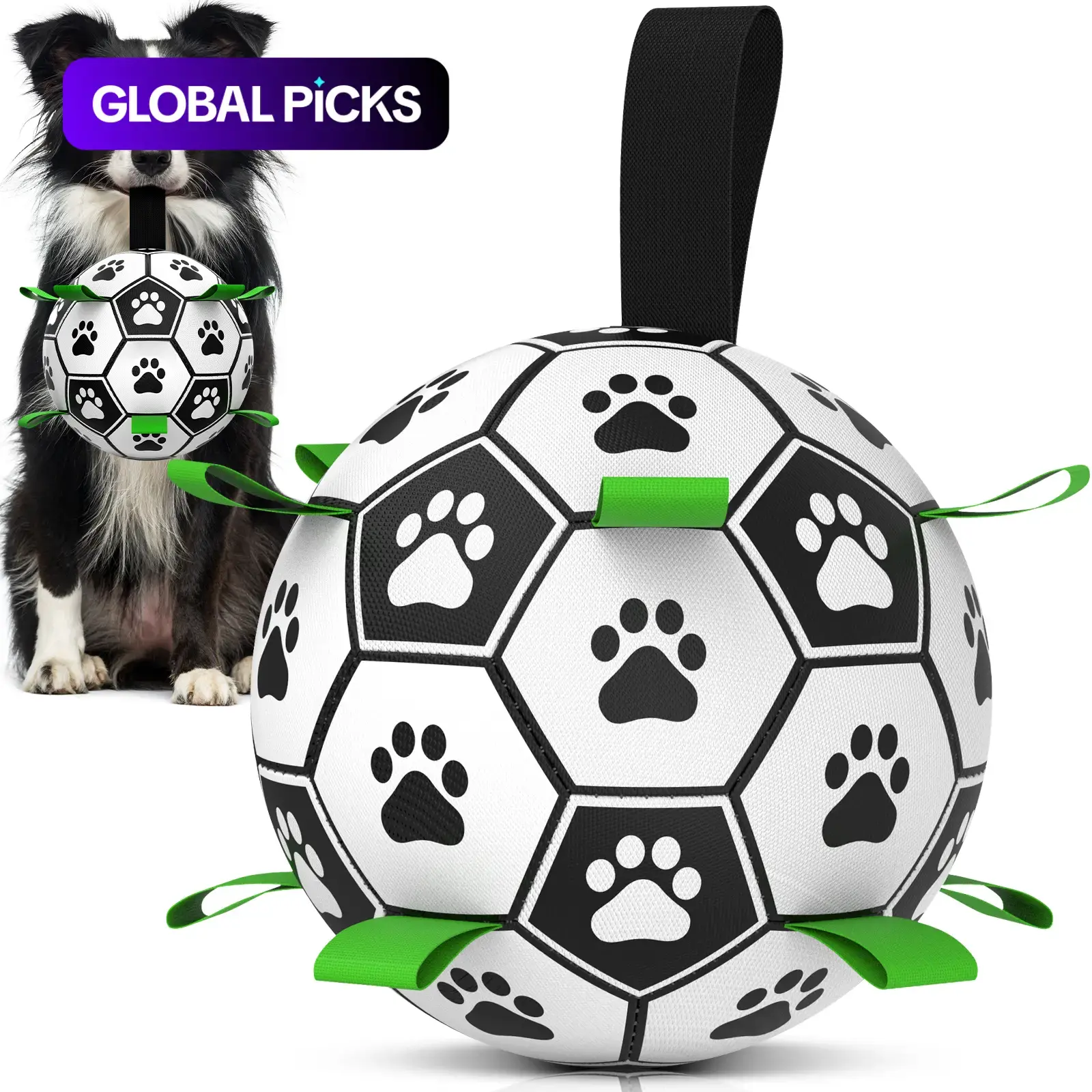 Herding dogs balls durable dog Soccer ball with 9 Grab tabs for outdoor & water play, perfect gift for pets Herding dogs balls durable dog Soccer ball with 9 Grab tabs for outdoor & water play, perfect gift for pets