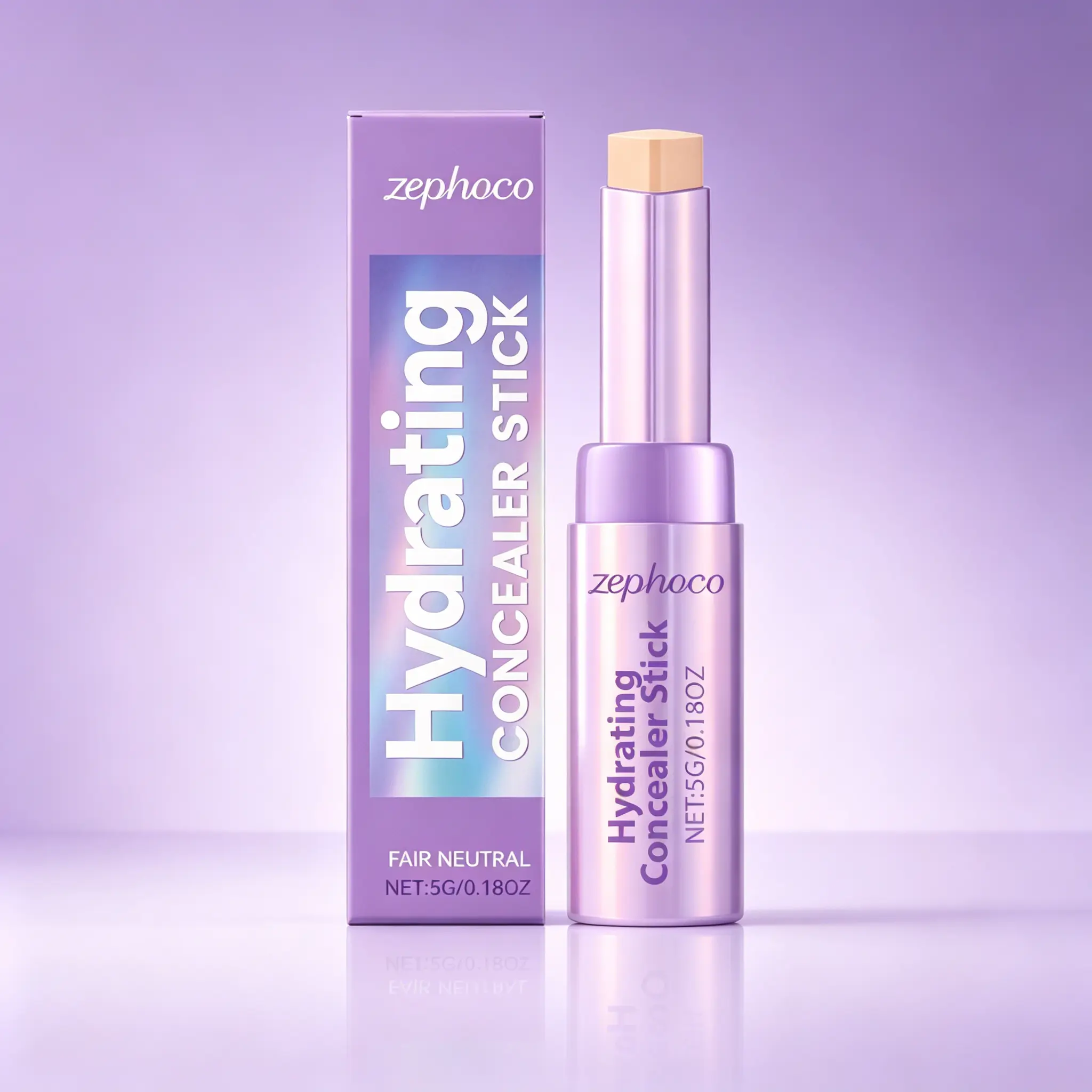 Viral New Launch! Zephoco Ivory White Concealer Stick | 3-in-1 Hydrating Coverage for Dark Circles, Contour & Highlight - No Cakey, Long-Lasting Natural Makeup
