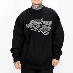 Chicano Clothing, Aztec Art Mex Clothes, Oversized Graphic Tee for Men & Women Medium Heavy Polyester Sweatshirt Loose Fit Casual Streetwear AZT30
