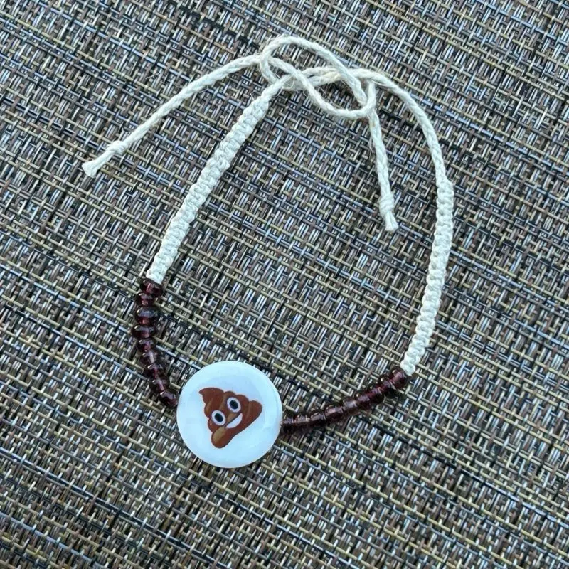 Poop Emoji Bracelet Adjustable Tie On Cord Unique Design Comfortable Fit for Everyday Wear Personalize Your Style