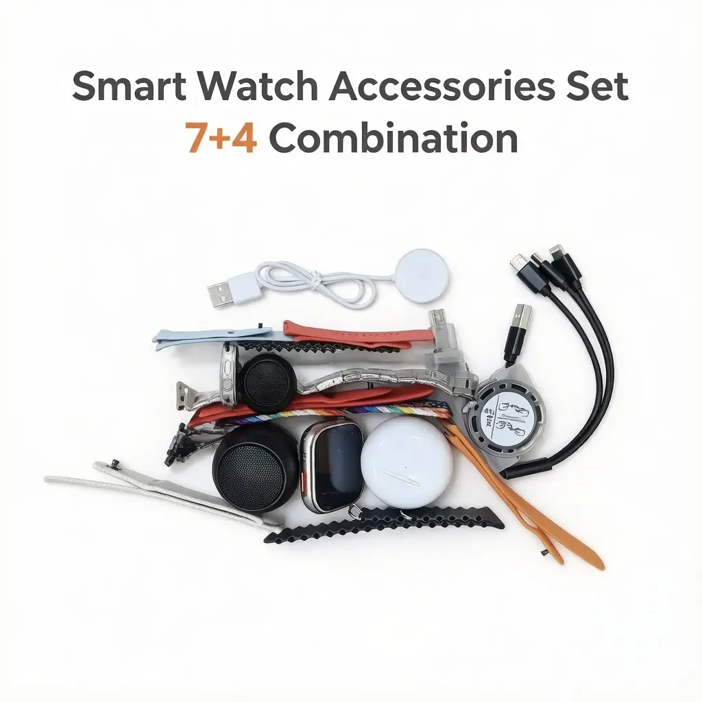 【Limited Time Event】2.01-in Touchscreen Smartwatch Complete Gift Box Set with Multiple Interchangeable Straps, Notifications Support, Step Counting, Alarms, Timers, Music Control, Compatible with iOS & Android Phones