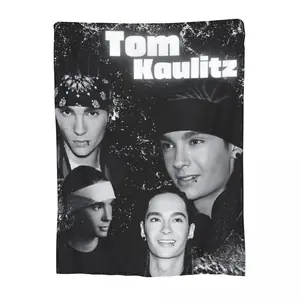 Tokio Hotel Tom Kaulitz Merch Blankets Fleece Bed Throw Blankets Relax Warm for Car Rug Piece