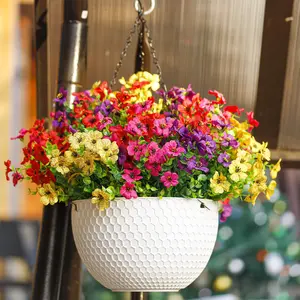 Der Rose Decorative Elegant Artificial Hanging Flowers, UV-Resistant Realistic Faux Plant for Outdoors, Garden, Patio Home Decor