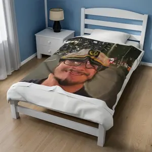 Funny Blanket, Josh Block WorldOfTshirts Velveteen Plush Blanket, Cozy Throw, Soft Bedspread, Quirky Bedroom Decor, Unique Gift Idea Suitable for beds and sofas can also be given as a gift