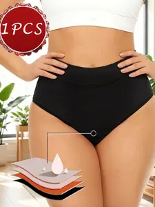 Women Seamless High Waist Leakproof Period Underwear Absorbent Menstrual Shorts for Yoga Workout Overnight Use