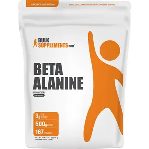 BulkSupplements Beta Alanine Powder - Dietary Supplement - Edible - Muscle Supplements - Fitness - Amino Acids - Workout - 500g - 3g Per Serving