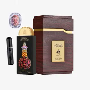 Lattafa Pride Artisan Ethnique for Unisex Eau de Parfum Spray, 3.4 Ounce / 100 ml Comes with 5ML refillable bottle and Scented Card Cacao Vanilla Perfume