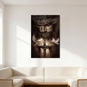 Cross Art Bible Poster Canvas Oil Decor Wall Art Painting Modern Aesthetic Print Decoration Waterproof Gift Idea for Home Preferred Gift Giving Option