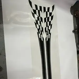 Clear Vinyl Black Racing Stripes Door Decal Easy Application DIY for All Makes Models High-Quality Sticker