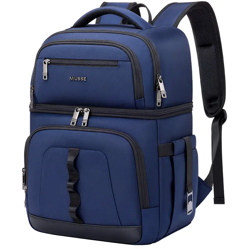 MIUSSE Insulated Multi-Compartment Cooler Backpack for Men - Leakproof Large-Capacity Double-Compartment Lunch Bag for Work, Picnic, Multi-Compartment Cooler Bags