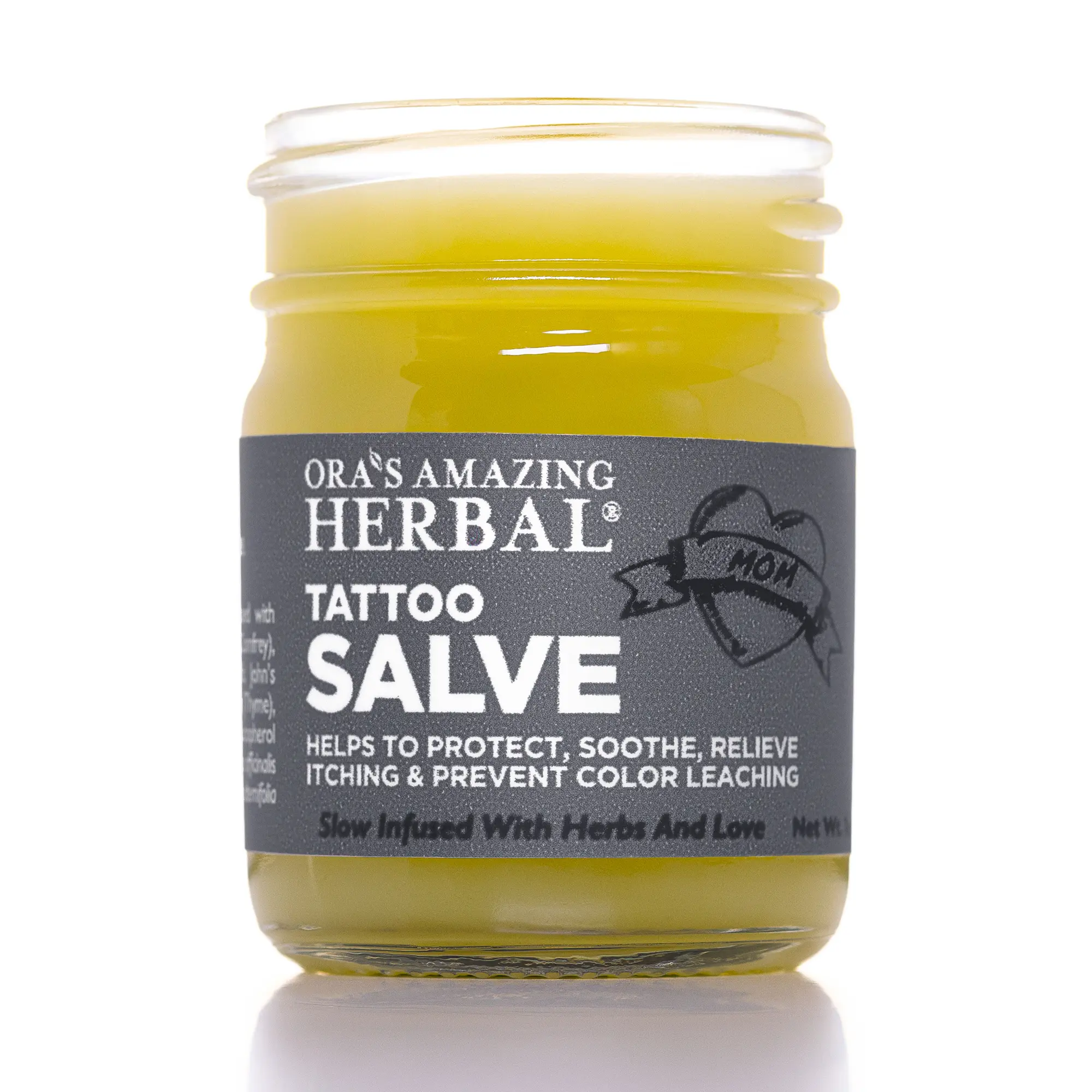 Ora's Amazing Herbal Tattoo Salve, 1oz - Reduce Healing Time and Soothe Itch on New Ink, Travel Size Tattoo Aftercare Balm