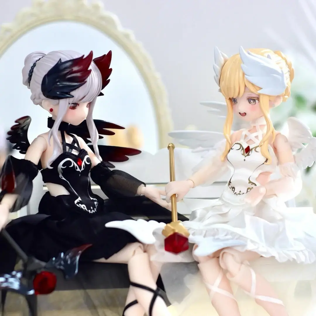 Light Nightmare Twin Series Kawaii Articulated MJD Surprise Collectible BJD Fashion Doll, with Outfit & Accessories, Cute Anime Display Toy for 15+ Collectors Articulating Figures