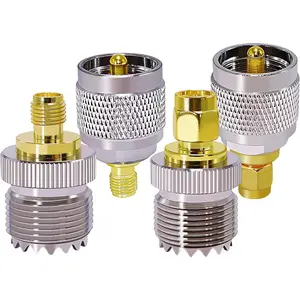 Sma to uhf antenna adapter sma to pl259 so239 uhf vhf fr coaxial connector kit for cb radio antenna coax cable connector adapter kit for handheld ham radio antennawalkie talkieamateur radio 4pcs