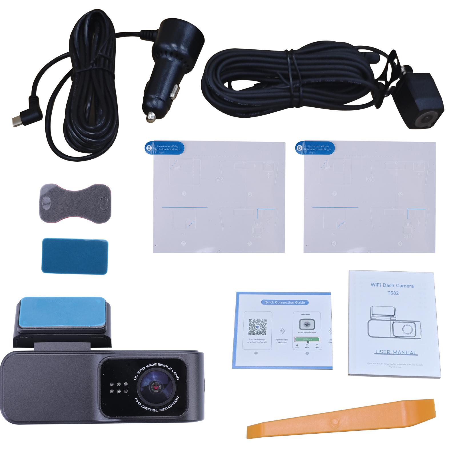 Mini 1080P Dash Cam Car Recorder with WiFi, 32GB Included, Loop Recording, G-Sensor Lock, Night Vision, Hidden Car Camera with Parking Monitor