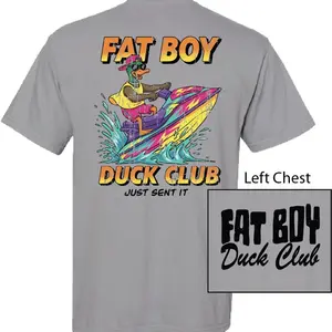 Fat Boy Duck Club Short Sleeve Comfort Colors T-Shirt. Jet Ski. Granite Color