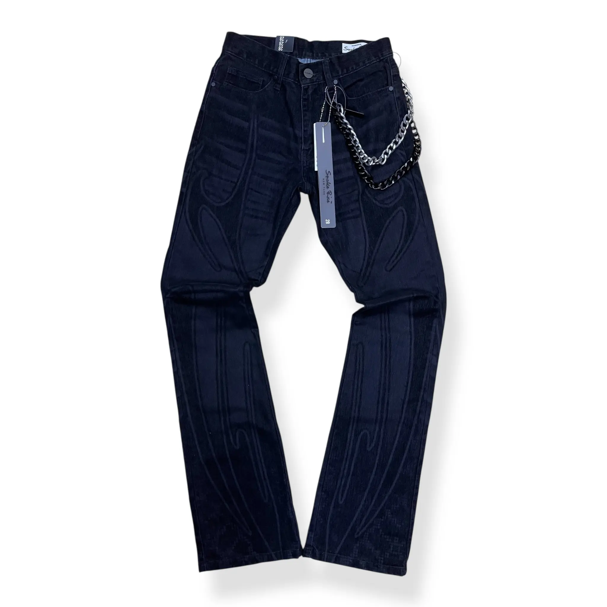 JP25527 - FIELD FLOCKED Flare Stacked Jeans JP25527 - FIELD FLOCKED Flare Stacked Jeans
