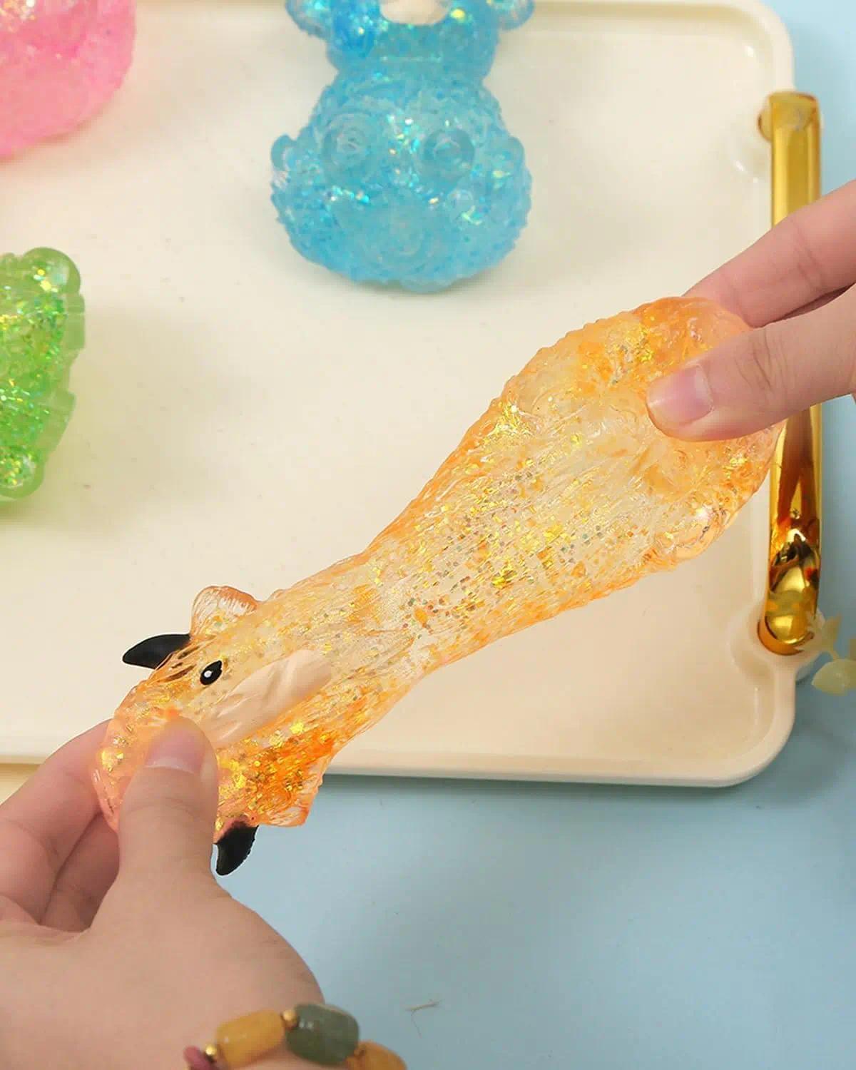 Highland Cow Squishy, Mini Cute Animal Squeeze Toy for Adults, Slow Rising Sensory Fidget Stress Ballfor Anxiety Relief, Easter Basket Stuffer Party Favor Gift for Cow Lover