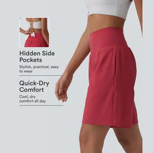 Halara SoftlyZero™ Airy Super High Waisted 2-in-1 Cool Touch Yoga Shorts 9" with Pockets