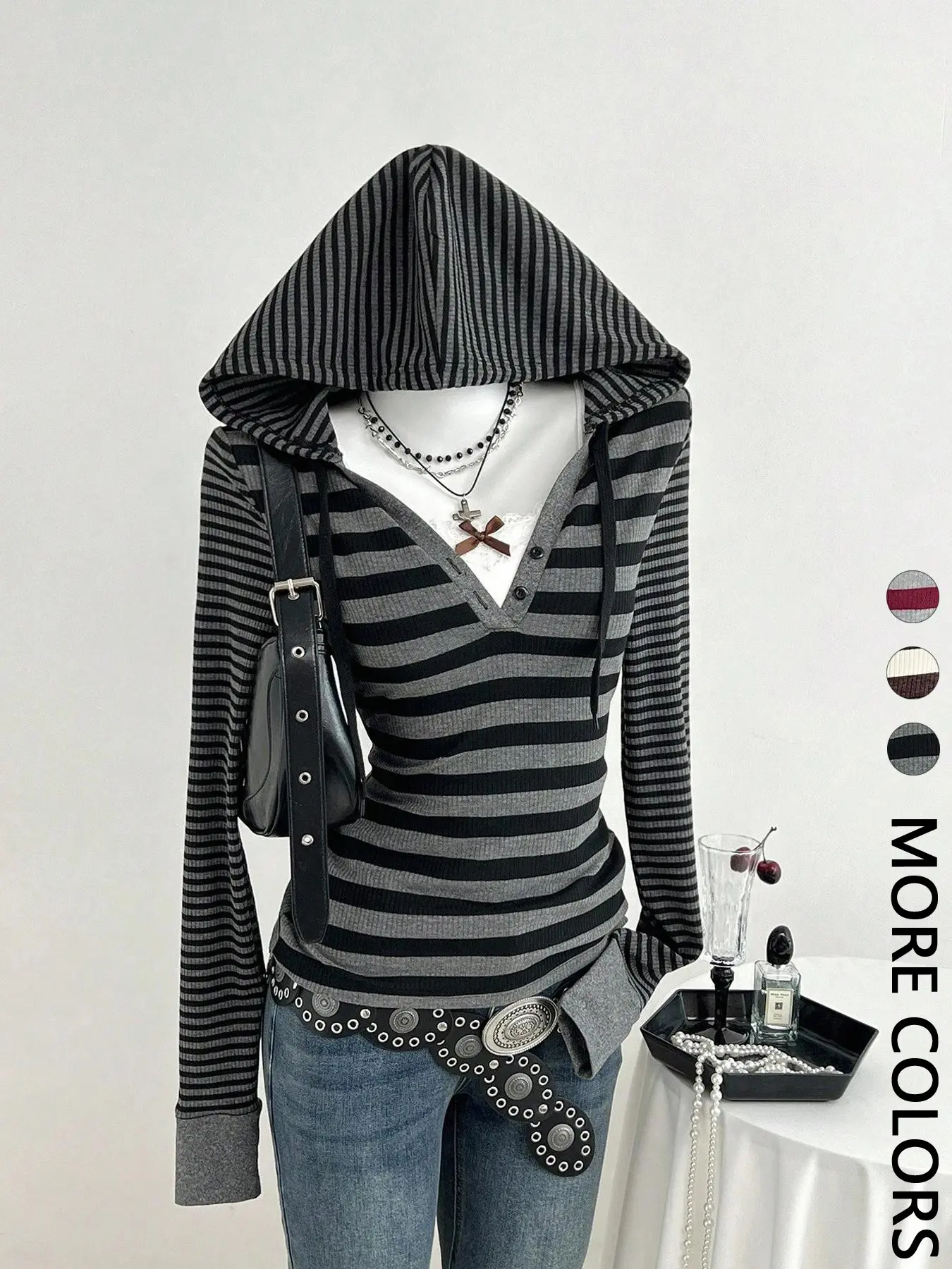 red striped hoodie - TikTok Shop