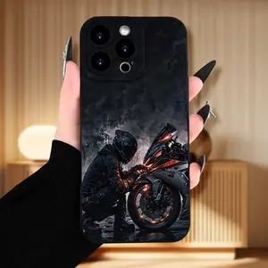 A Popular Creative Motorcycle-Themed Phone Case Suitable for iPhone 17 Air 16 15 14 13 12 11 Pro Max Plus - a Stylish Design for Everyone, Perfect As a Gift for Friends, Family, Boyfriends, Or