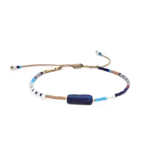 Simple Bohemian Colorful Friendship Bracelet Miyuki Beaded Amethyst Bracelet Gift for Girlfriends