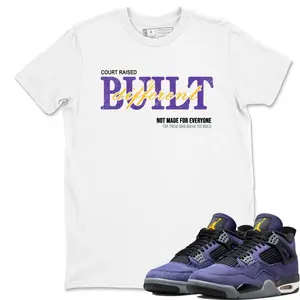 Shirt to Match Purple Gold Sneakers, Lakeshow 4 Shirt, Sneaker Matching Graphic Tee, Unisex Streetwear Cotton T-Shirt