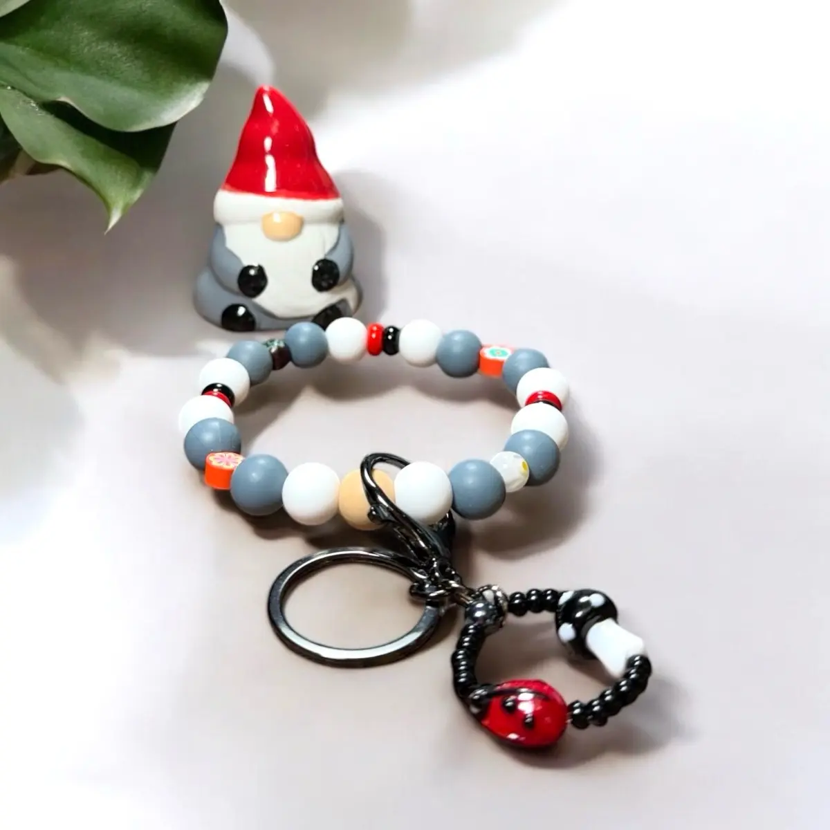 Gnome Themed Silicone Key Chain for Keys and Accessories