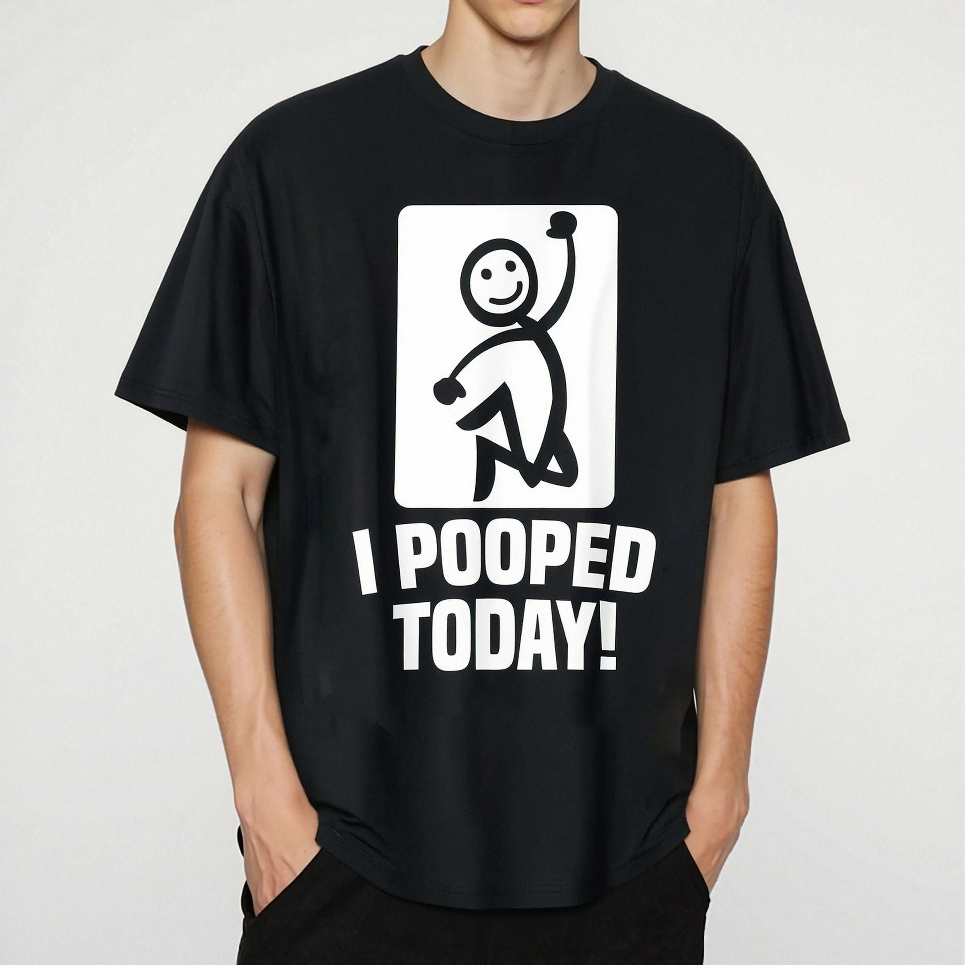 Short Sleeve Funny I Pooped Today Sarcastic Saying For Men & Women T-Shirt For Men Women funny shirts men graphic tee