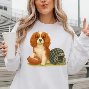 Cavalier Football Sweatshirt - Unisex Apparel Relaxed Fit Printed In The USA Clothing Womenswear Casual Comfort Cotton Top Athletic Boho Chic