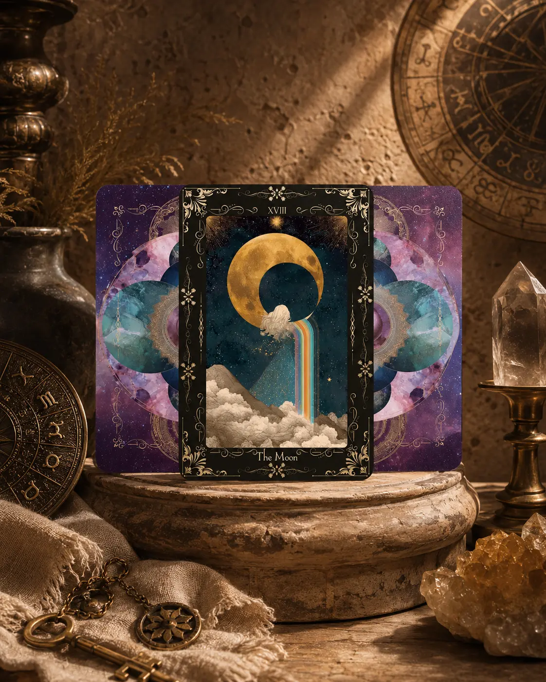 Solandra Tarot Deck, 78 Celestial Fantasy Cards for Beginners and Collectors