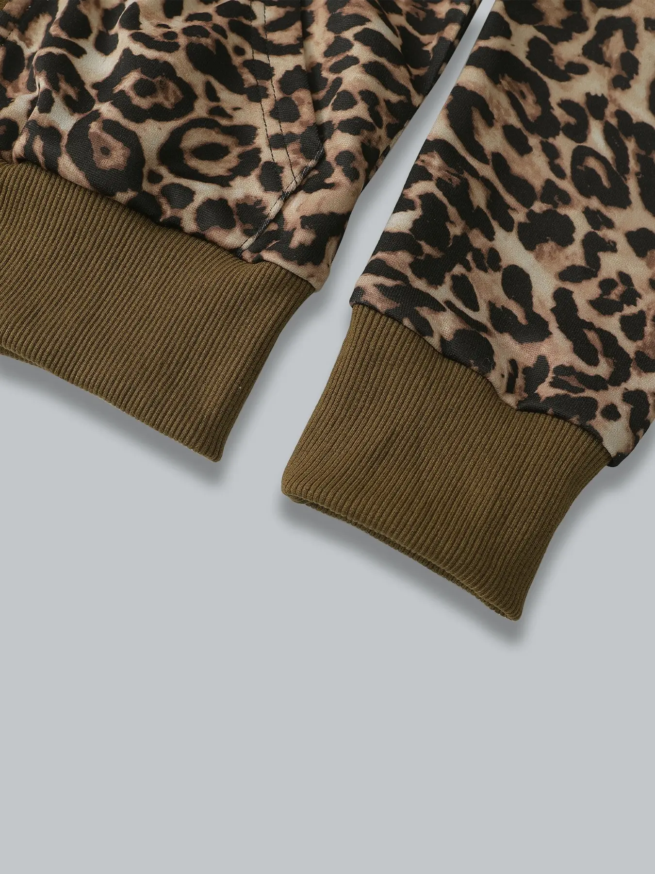 Women's Leopard Print Zip Hoodie, Y2K Vintage Style, Slim Fit Long