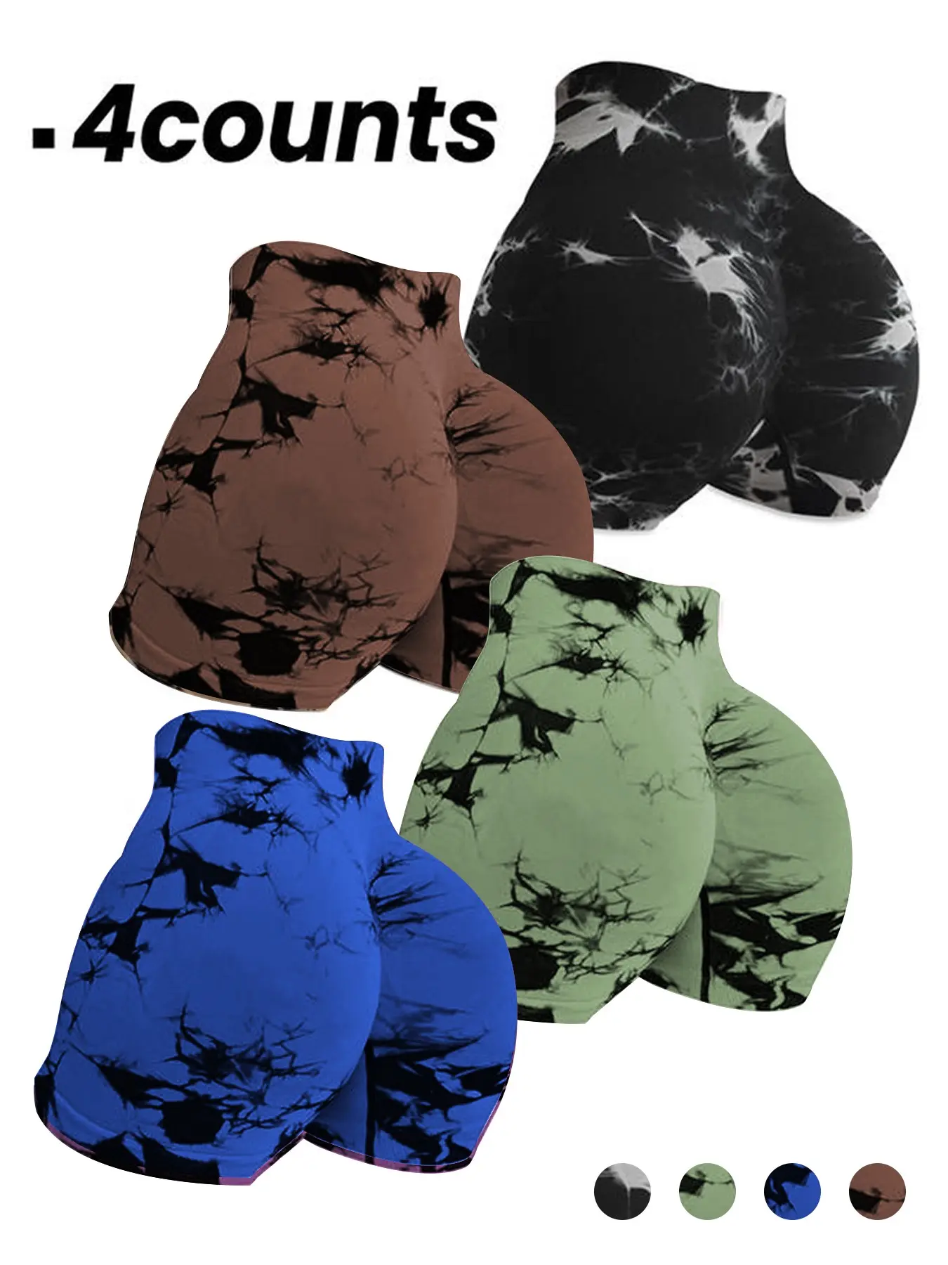 Black + Brown + Light Green + Blue