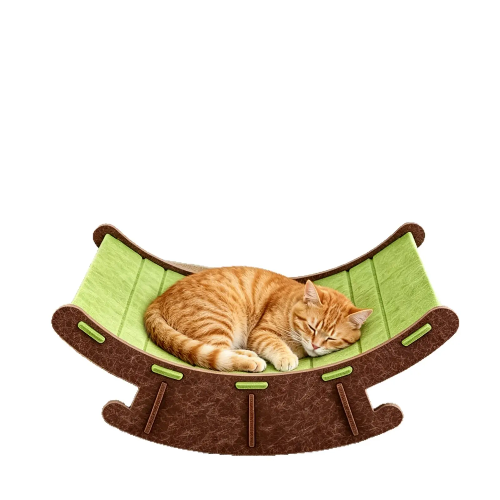 Cat & Dog Rocking Scratcher Chair – Durable Felt Pet Lounge Bed with Curved Rocking Design