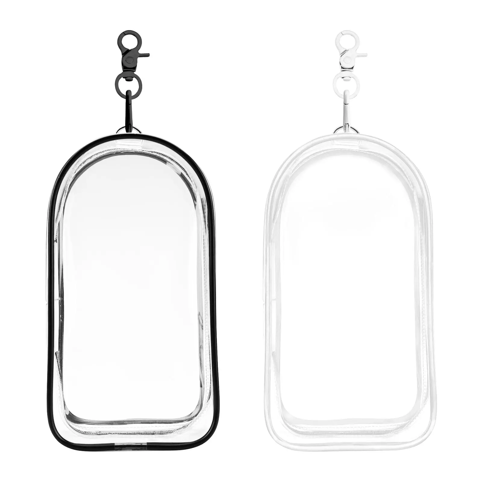 6 Clear Figure Display Bag With Keychain  Zipper Case Mini Doll Pouch For Figures Collectibles