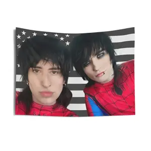 Jake Webber and Johnnie Guilbert FREE TRACKED shipping black and white American Flag Wall Tapestry/Wall decor/tiktok/tara yummy/gamer twitch