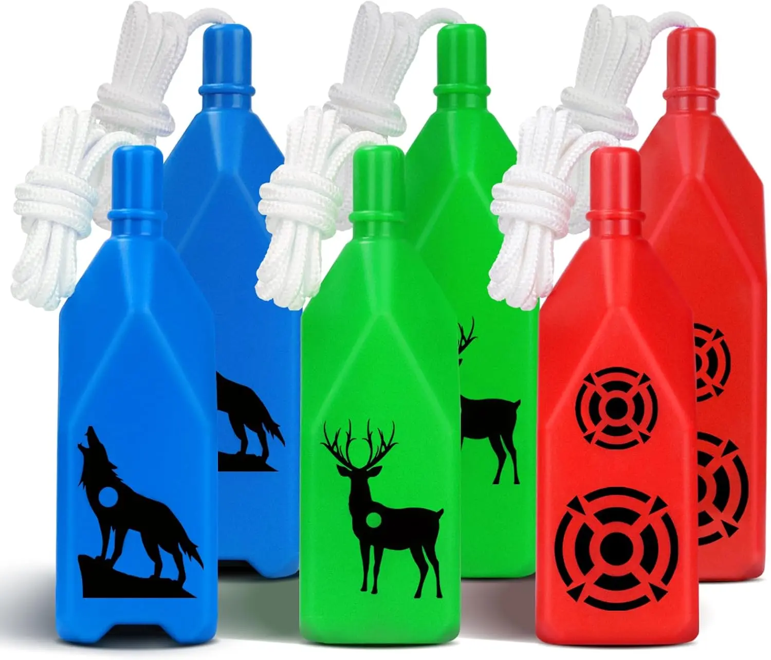 Ideagle 3/6 Pack Shatterproof Bottle Shooting Targets, Plastic Bottles for Backyard Shooting, with Hanging Rope for Target Practice, Ideal for Indoor and Outdoor Training
