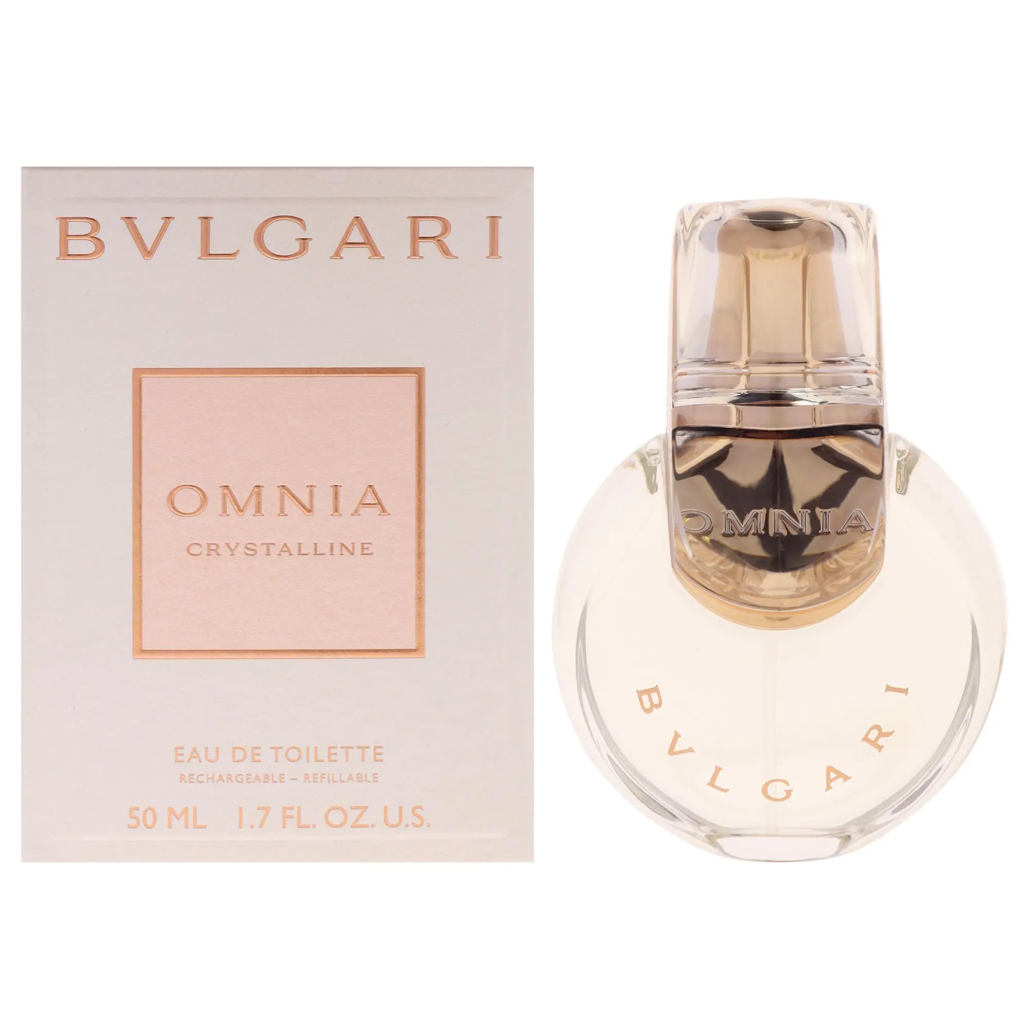 Omnia Crystalline by Bvlgari for Women - 1.7 oz EDT Spray (Refillable)