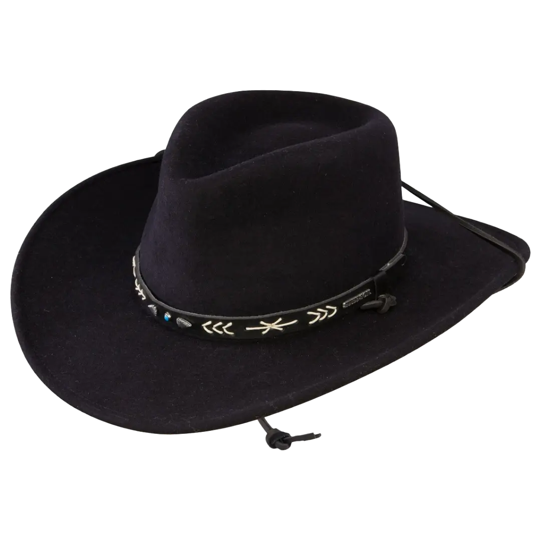 Stetson Santa Fe Black Wool Felt Outdoor Hat SWSTFE-813207