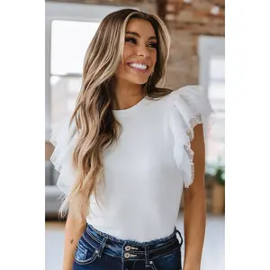 SALE - Sasha Ruffle Sleeve Knit Top