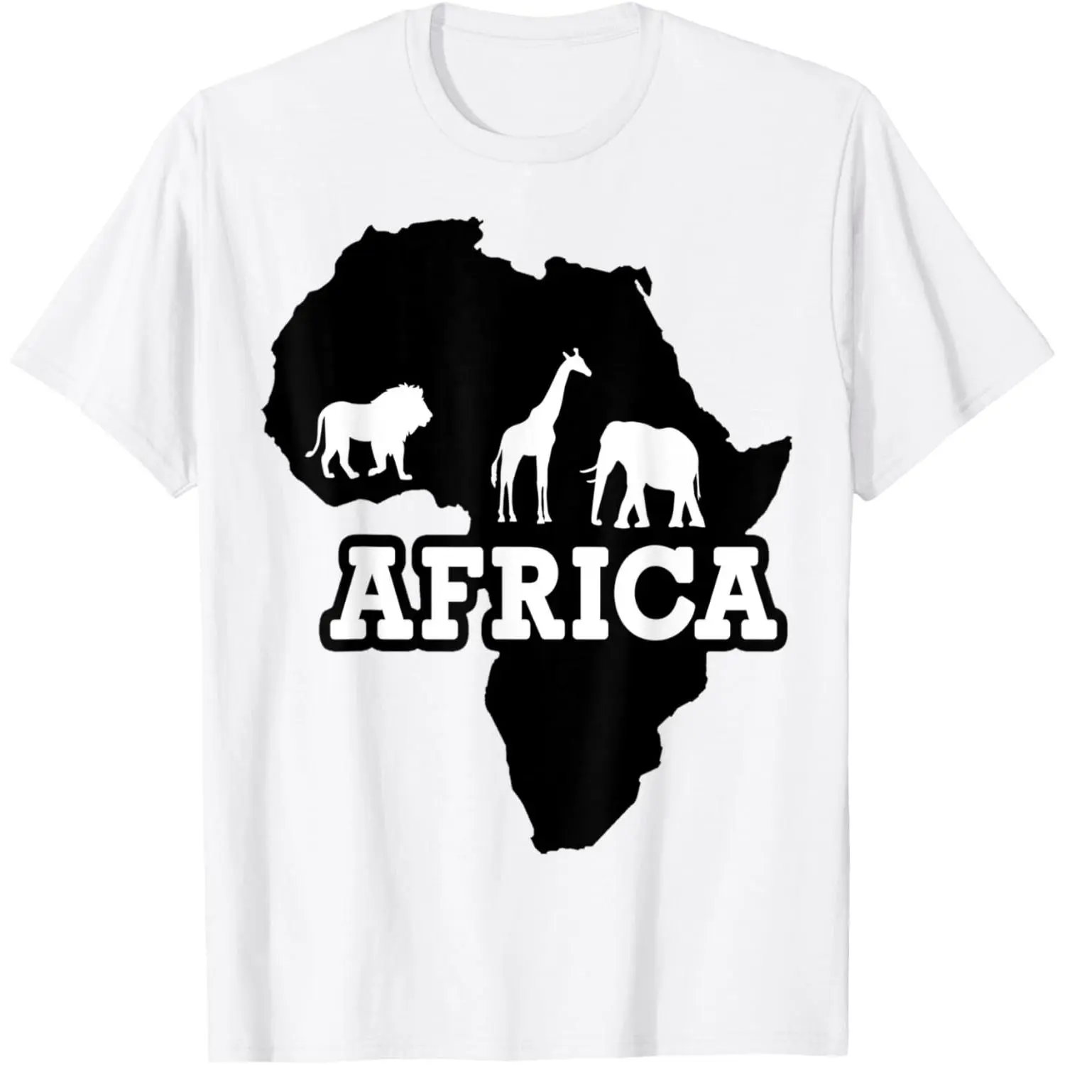 Men's Africa Safari Graphic T-Shirt, Casual Short-Sleeve Unisex Streetwear Top in Breathable Pure Cotton, Vibe, Shortsleeve, Breathable Fabric, Unisex Wear, Round Neck, All Season, Africa Print, Tshirt, Menswear, Soft, Stylish, All Seasons