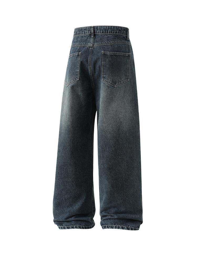 4-pack men’s jeans for autumn/winter, high cotton content, simple versatile straight-leg classic vintage jeans—men’s pants suitable for everyday commuting and casual wear.