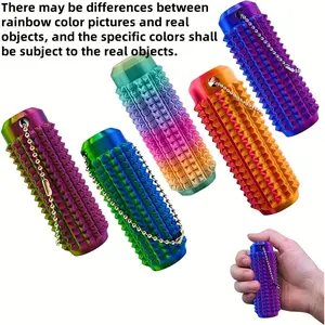 Pocket-Sized Roller Sensory Keychain, 3D Conical Roller Shape, Stress Relief Anxiety Aid, Ideal for Friends