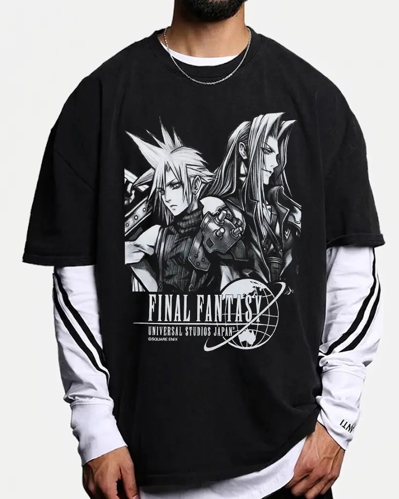 Final Fantasy VII Minimalist Gaming Artwork Gift for Fans T-Shirt