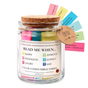 Bible Verse Jar,Read Me When Bible Verses Jar for Daily Encouragement,Christian Gifts for Women,Christmas Gifts for Women,Stocking Stuffers,Birthday Gift for Mom
