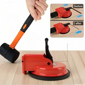 Iron Floor Gap Repair Suction Tool Set, Includes 3 Hammer Pads & Hammer, Transparent Auxiliary Floor Mats, Flooring Maintenance Kit