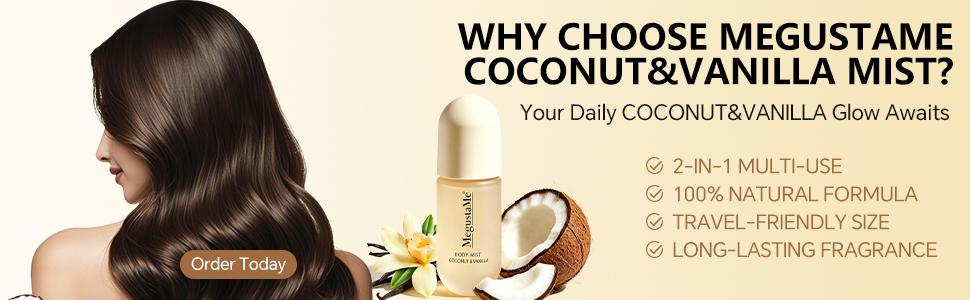 MegustaMe Hair & Body Mist Duo - Coconut Vanilla + Orange Grape - 2-in-1 Natural Spray - Vegan Cruelty-Free - Travel-Friendly - Refreshes Hair & Skin Between Washes - No Buildup, Non-Greasy MegustaMe Hair & Body Mist Duo - Coconut Vanilla + Orange Grape - 2-in-1 Natural Spray - Vegan Cruelty-Free - Travel-Friendly - Refreshes Hair & Skin Between Washes - No Buildup, Non-Greasy