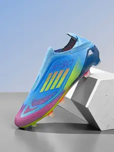 New Unisex Soccer Shoes, Ag Long Studs Anti-Slip Training Boots, Outdoor Grass Field Football Cleats, Professional Sporty Low-Top TF Short Studs