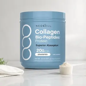 4Bottles NeoCell Collagen Bio-Peptides Powder 20oz - Grassfed Protein Supplement - Advanced with 18 Essential Amino Acids